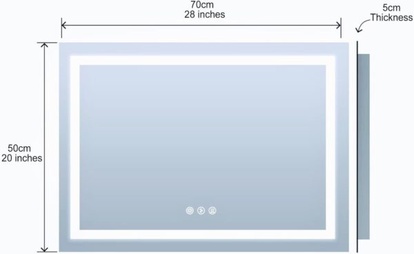 Illuminated Bathroom LED Mirror with Magnifying Glass - Image 4