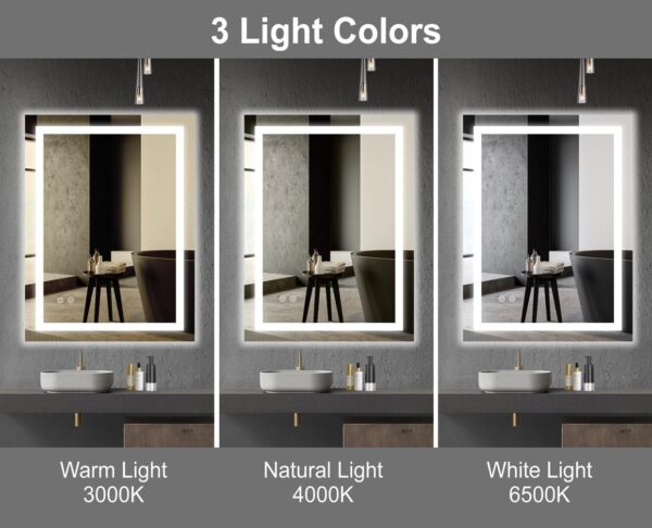 Bathroom Vanity LED Mirror with touch sensor and defogging - Image 2