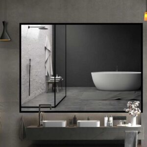 Bathroom Vanity Mirror with Black Aluminum Alloy Frame