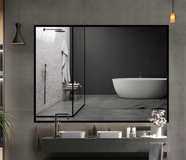 Bathroom Vanity Mirror with Black Aluminum Alloy Frame
