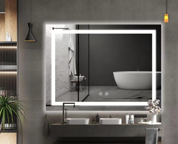 Bathroom Vanity LED Mirror with touch sensor and defogging - Image 4