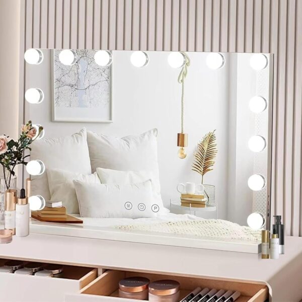 Hollywood Vanity Mirror for Makeup with 15 LED Bulbs - Image 2