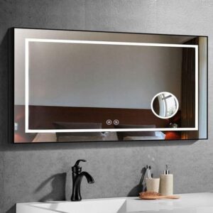 Illuminated Bathroom LED Mirror with Magnifying Glass