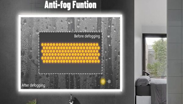 Illuminated Bathroom LED Mirror with Magnifying Glass - Image 3