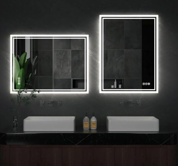Bathroom LED Mirror with Bluetooth Speaker and Defogging - Image 3